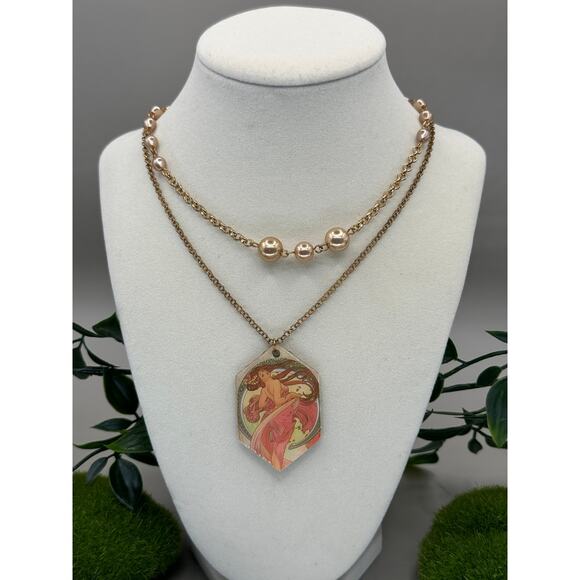 Handmade Bronze Goddess Art Necklace - Picture 1 of 4